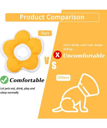 XINRUI 2 Pack Soft Cat Cone Collar Adjustable Soft Cone for Cats Recovery After Surgery Cute Protective Cat Recovery Collar for Kitten Puppies (Purple & Yellow) - Buy Online on SooperMarket.com