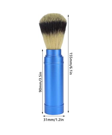 Hilitand Portable Beard Brush & Blue Shaving Brush for Men - Travel-Friendly Aluminum Facial Foam Shaving Brush & Mustache Scissors - Buy Online on SooperMarket.com