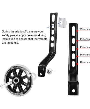 Buy Sunshine Smile 2-Piece Universal Support Wheels for Children's Bikes - Durable Black Iron Training Wheels for Kids - Buy Online on SooperMarket.com