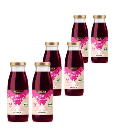 Pink Drink Bio |6 Ayurveda Shots |With beetroot and Ayurvedic superfruits such as Maca Ashwagandha and Baobab |6 x 250ml bottles |From the Achterhof Pink Drink Bio 6 pieces (1 Pack)