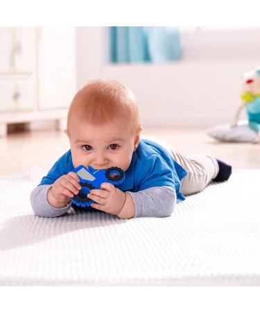GROBRO7 4Pcs Sensory Chew Necklaces - Car & Dinosaur Teether Toy Set for Kids with Autism & ADHD - Food Grade Silicone Teething Pendant - Buy Online on SooperMarket.com