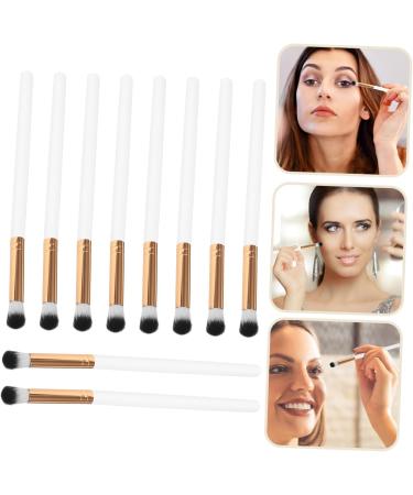 FOYTOKI 10pcs Precision Eyeshadow Brush Eye Shadow Makeup Brush Eye Makeup Kit Wooden Handle - Buy Online on SooperMarket.com
