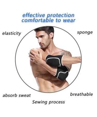 FCSNJH Elbow Protectors | 2-Piece Elbow Bandages for Men | Ideal for Strength Training & Arthritis Relief | Comfort for Muscle Pain - Buy Online on SooperMarket.com