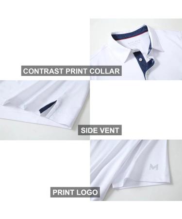 Men's White Dry Fit Performance Golf Polo Shirt - Large - Buy Online on SooperMarket.com