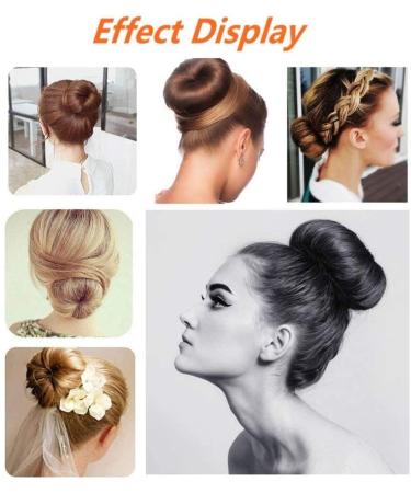3-Piece Hair Bun Maker Set - Easy Snap Roll Nets for Women & Kids - French Twist Styling Tool - Brown - Buy Online on SooperMarket.com