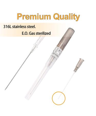 TONBAO 16G Disposable Catheter Piercing Needles - Pack of 10 | Hollow IV Catheter for Ear Nose Piercing - Buy Online on SooperMarket.com