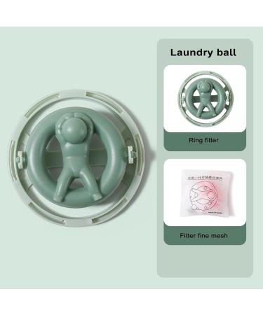 Cleaning Ball Laundry Ball with Mesh Bag Reusable Washer Lint Catcher for Cleaning Hair Removal Dirt Collection Green - Buy Online on SooperMarket.com