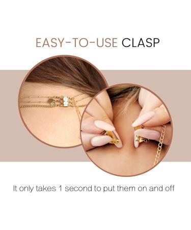 18K Gold and Silver Necklace Layering Clasps - Multi-Strand Spacer Closure for Layered Jewelry - Set of 3 Gold Converters - Buy Online on SooperMarket.com