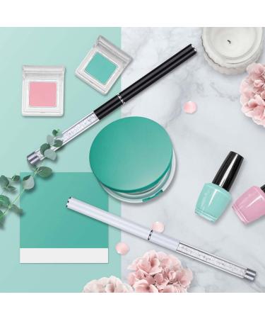 2-Piece Eyelash Brush Set - Reusable Brow & Lash Wands with Cap - Mascara Spoolies Applicator Brushes in Black & White - Buy Online on SooperMarket.com