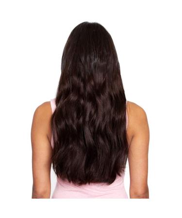 Super Thick Deluxe Clip-in Hair Extensions - 100% Remy Human Hair 18 Inch 210g - Intense Dark Brown #2 - International Shipping - Buy Online on SooperMarket.com