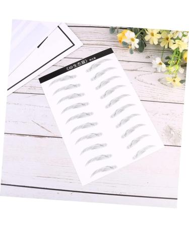 Mikinona 2 Pairs Waterproof Stickers Artificial Eyebrow Stickers Transfer Stickers Disposable 3d Template - Buy Online on SooperMarket.com