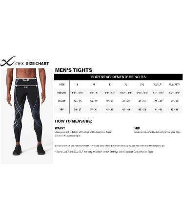 CW-X Men's Stabilyx Joint Support Compression Tights - Medium - Black/Grey/Blue - Buy Online on SooperMarket.com
