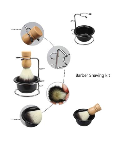 CCbeauty Stainless Steel Shaving Kit for Men - Razor, Brush Holder, Soap Bowl, Badger Hair Brush - Perfect Gift for Boyfriend, Husband, Dad - Ideal for Birthday or Fathers Day - Buy Online on SooperMarket.com