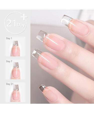 Lofuanna Dip Powder Nail Kit Starter - Clear Nail Dipping Set for DIY French Nail Art - Easy to Apply at Home or Salon - No UV/LED Needed - Includes Base, Top Coat, Activator, and Brush Saver - #010 - Buy Online on SooperMarket.com