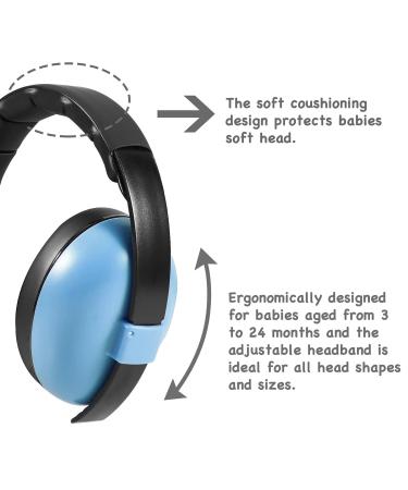 PandaEar Baby Ear Protection Headphones for Ages 0-3 Years - Blue - Buy Online on SooperMarket.com