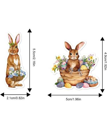 Teksome Easter Cupcake Toppers - Bunny Cake Topper Easter Cake Decorations 8pcs Bunny Easter Egg Cake Food Picks for Happy Easter Spring Theme Party Decorations - Buy Online on SooperMarket.com