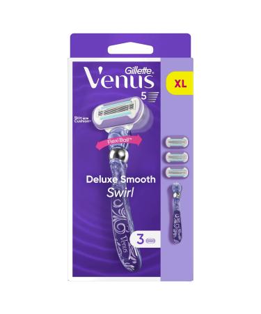 Venus Gillette Swirl razor and 2 blades purple 1 piece (1 pack)