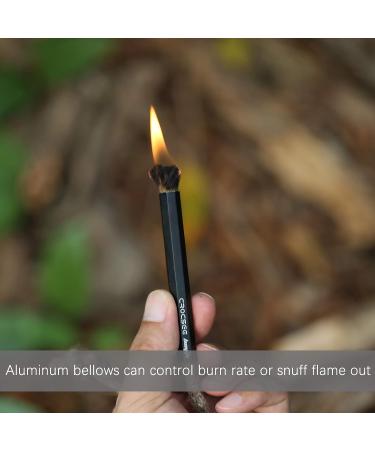 CrocSee Survival Wick Hemp Cord Tinder Kit with Waterproof Aluminum Bellows Tube Sleeve - Fire Starting Essentials - Buy Online on SooperMarket.com