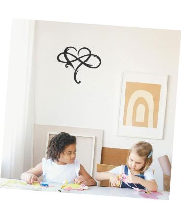 Cabilock 1pc Iron Pendant Home Decor Love Sign Plaque Iron Love Sign Heart Wall Hanging Ornament Household 45x39cm Black - Buy Online on SooperMarket.com