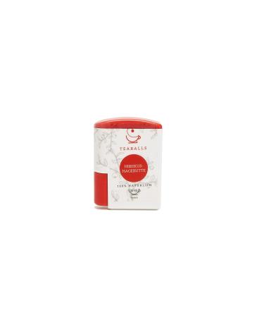 TEABALLS - Fruit tea hibiscus rose hip (1 x 6 g) | 150 tea balls | for approx. 30-60 cups of tea | 100% pure plant extract | known from: Das Ding des Jahrre