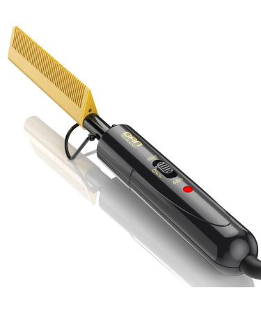 DAN Technology hot Comb Electric for Wigs,450Small hot Comb for Edges,Low and high Temperatures hot Comb Hair Straightener,straightening Comb for Black Hair,Portable & Dual Voltage for Travel & Home