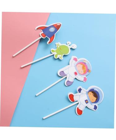 Warmhm Birthday Cupcake Topper 48pcs Set Supplies Birthday Toppers for Cakes Funny Theme Party Cute Baby Shower Cupcake Supplies Pick Cupcake Decorating Topper Child Space Wooden Top Hat - Buy Online on SooperMarket.com