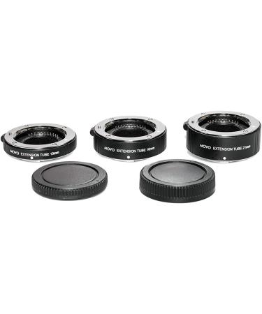 Movo MT-SE47 3-Piece AF Chrome Macro Extension Tube Set for Sony Alpha Mirrorless Cameras - Buy Online on SooperMarket.com