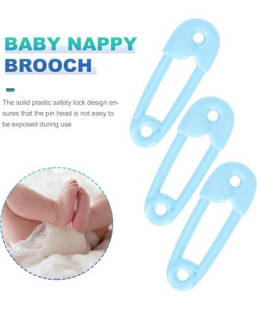 Kisangel 36pcs Safety Pin Cloth Diaper Fasteners - Vintage Style for Kids and Adults - Blue Resin - 6.4x2.5cm - Buy Online on SooperMarket.com