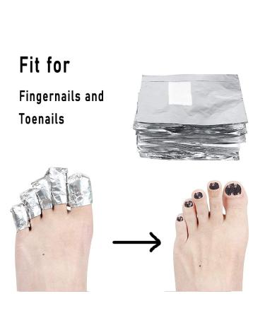 400Pcs Nail Polish Remover Gel Foil Wraps Kit with Cotton Pads - Soak Off Foils for Easy & Quick Gel Nail Polish Removal - Buy Online on SooperMarket.com
