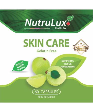 NutruLux Skin Care (60 mg Vitamin C) Halal Vegan Gelatin Free Capsules - Essential Supplement for Skin Health Wellness Support with Vitamin C Capsules Daily Skin Care Intake Nutrient-Rich Skin Support Capsules 60 Capsules (Pack of 1) - Buy Online on SooperMarket.com