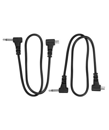 (2 PCS) 2.5mm to Male Flash PC Sync Cable,12-Inch/30CM 2.5mm Plug to Male Flash Sync Cord for Camera Photography Connector