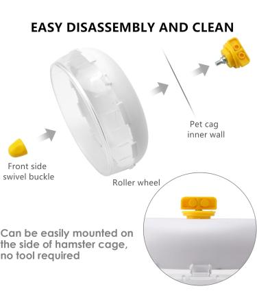 Silent 21cm Hamster Exercise Wheel for Small Pets - Quiet Jogging Wheel for Hamsters, Gerbils, Mice - Large Spinner for Sports and Running - Buy Online on SooperMarket.com