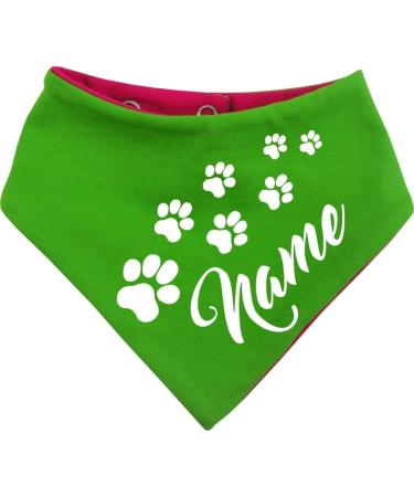 Customizable Two-Sided Multicolor Dog Turning Cloth - Size 2 (Neck 31-35 cm) in Pink Lime - Perfect for International Shipping - Buy Online on SooperMarket.com