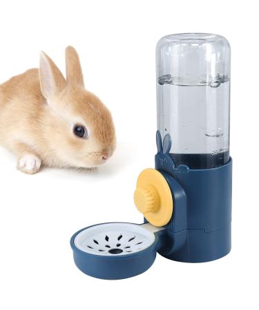 Rabbit Water Bottles 500ml Large Guinea Pig Non Drip Automatic Kettle for Bunny/Ferret/Hedgehog Small Animal Dispenser (Blue)