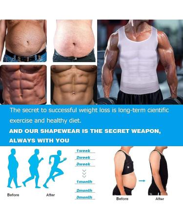 KOCLES Men's Compression Tank Top Body Shaper Vest - Abs Slimming Gym Shirt (Black, Medium) - Buy Online on SooperMarket.com