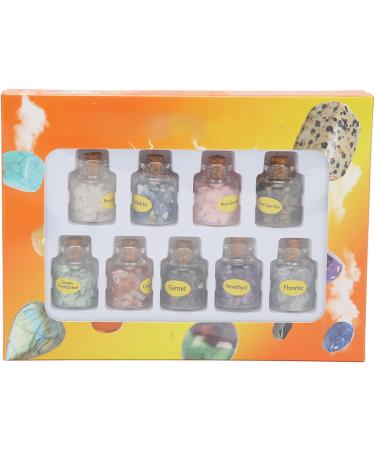 Chip Stones Set - Exquisite Colors in Glass Containers | 9 Mini Stone Bottles for DIY Projects - Portable & Versatile - Buy Online on SooperMarket.com