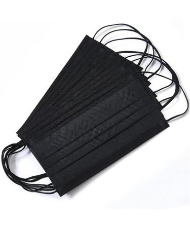 Kids Disposable Black Face Masks - 50 Pcs for Ages 4-12 | Breathable & Safe Toddler Masks - Buy Online on SooperMarket.com