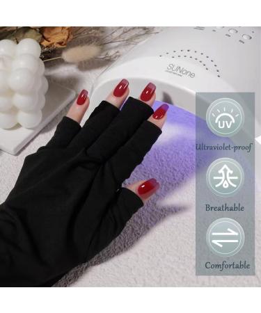 Professional UPF50+ Manicure Gloves for Gel Nail Lamp | UV Shield and Skin Care Protection - Buy Online on SooperMarket.com