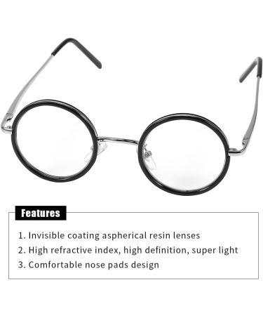 Retro Round Resin Reading Glasses for Presbyopia - Lightweight Magnifying 1.0/1.5/2.5/3.0/3.5 Strength | Fatigue Relief - Buy Online on SooperMarket.com