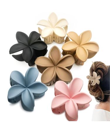 6 PCS Flower Hair Claw Clips Nonslip Matte Hair Clips for Women Thick Hair to Thin Hair Styling Accessories Cute Claw Clips Hair Clip