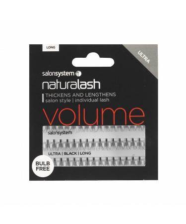 Salon System Individual Bulb Free Ultra Black Long Lashes