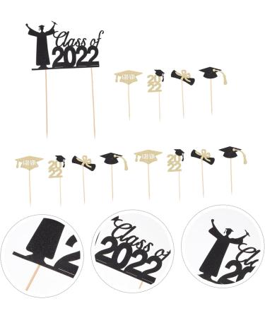 MAGICLULU 13pcs Graduation Season Cake Insert Cardstock Topper Graduate Dessert Toppers Graduation Baking Topper 2022 Cupcake Topper Congrats Desserts Inserts Toothpick Glitter Paper Food - Buy Online on SooperMarket.com