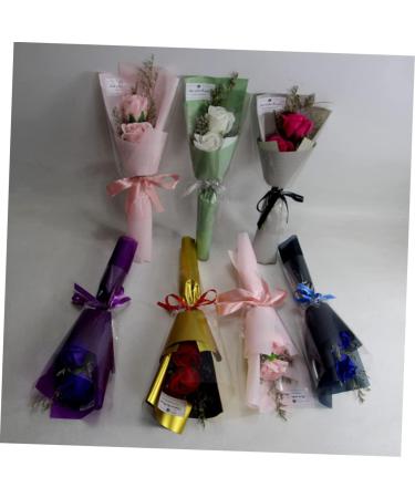 HOMSFOU 4 Pcs Rose Flower Flowers Bouquet Flower Soap Bouquet Gift Flower Bouquet Presents Artificial Bouquet Artificial Flower Bundles Bouquet of Flowers Artificial Carnation Roses - Buy Online on SooperMarket.com