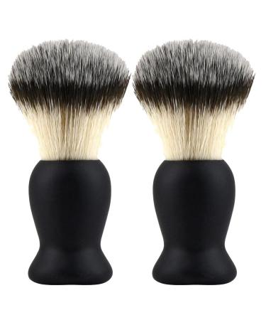Seasaww 2 x Black Nylon Brushes for Hair Salon Accessories Shaving Brush
