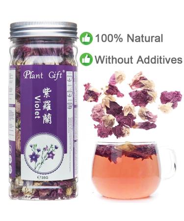 Organic Violet Tea - Plant Poison Violet Tea for Anti-Aging & Beauty | 35g Loose Dried Flower | Chinese Health & Skin Care - Buy Online on SooperMarket.com