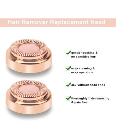 2Pcs Facial Hair Remover Replacement Heads | Generation 1 Single Halo Hair Removal Tools for Women | 18K Gold-Plated Rose Gold Epilators - Buy Online on SooperMarket.com