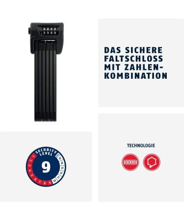 Buy Abus Bordo Combo 6100/90 Folding Bike Lock - Durable Hardened Steel Keyless Number Code Security Level 9 90cm - International Shipping Available - Buy Online on SooperMarket.com
