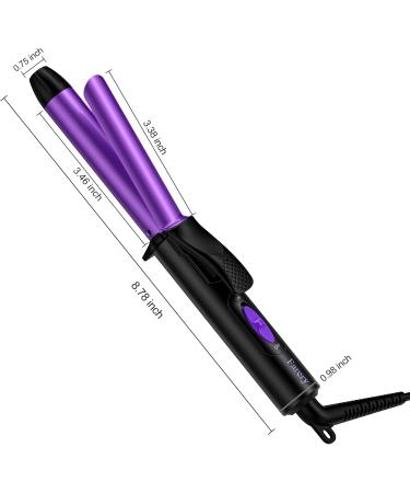 Travel Size Curling Iron - Dual Voltage Mini Curler for Short Hair | 3/4 Inch Ceramic Hair Curler with Keratin & Argan Oil | Ideal Travel Hair Styling Tool - Buy Online on SooperMarket.com
