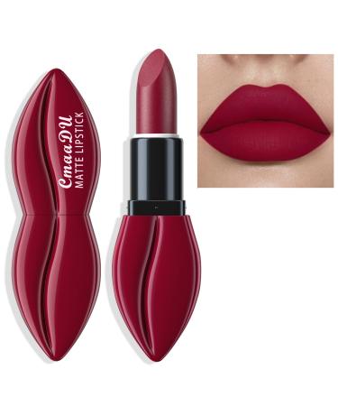 Easilydays Matte Red Lipstick for Women  Moisturizing Velvet Lipsticks  Long Lasting Smudge-Proof Lip Stick  Light Bright Labiales Matte Lipstick Lip Stain High Pigmented Dark Makeup Lip Gloss (01)