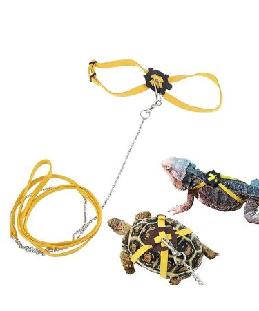 MAOZAO Turtle Leash Lizard Harness Strap Pet Collar Leash Tortoise Walking Lead Control Rope S